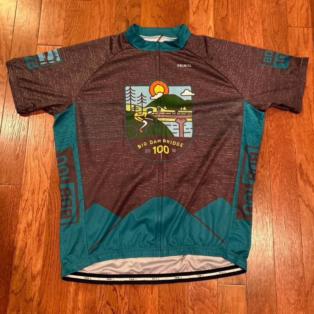 Primal Wear 2018 Big Damn Bridge Cycling Jersey with Graphic Design